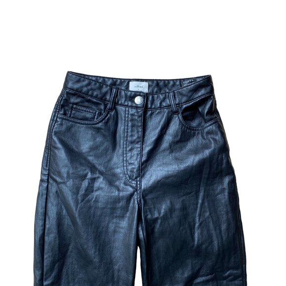 Aritzia Wilifred Vegan Leather Melina Pant High Waist Biker Celeb Goth Mobwife-0 - Picture 5 of 14
